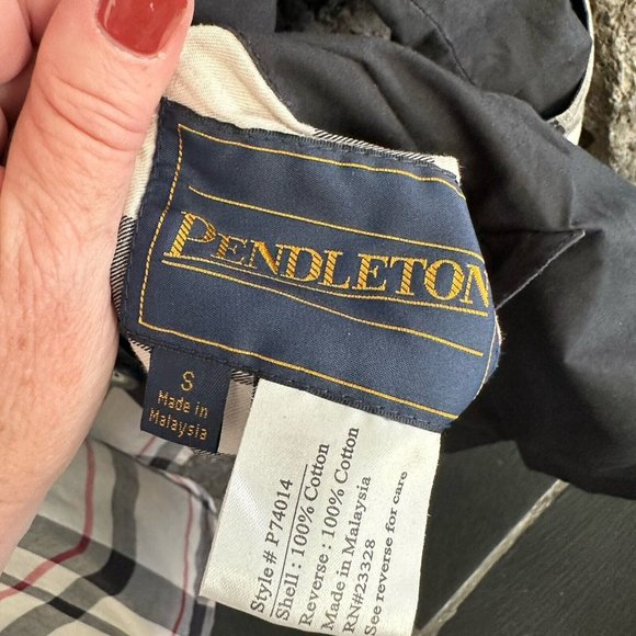 Pendleton Womens Jacket Reversible Blac & Plaid Check‎ Size Small - Picture 5 of 8